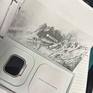 Apple Smartwatch with Silver and Black Design